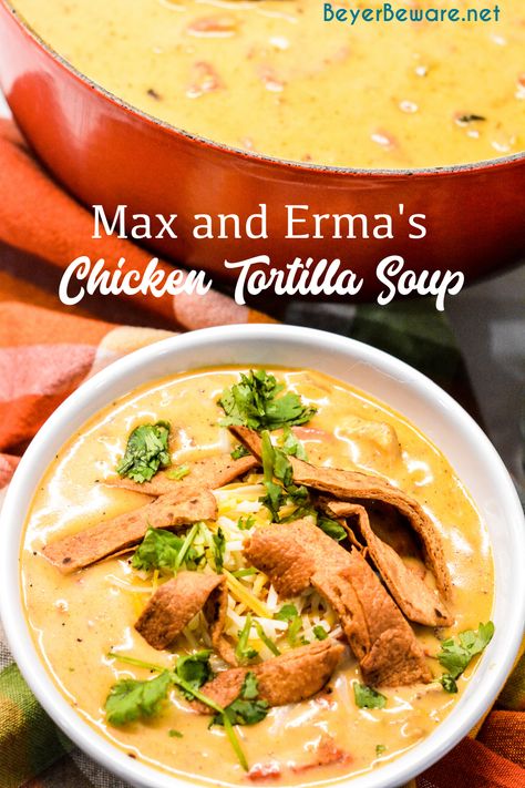 Tortilla Soup Crockpot, Cheesy Chicken Tortilla Soup, Best Chicken Tortilla Soup, Chicken Tortilla Soup Crock Pot, Creamy Chicken Tortilla Soup, Chicken Soups, Chicken Tortilla Soup Easy, Minute Chicken, Green Chilis