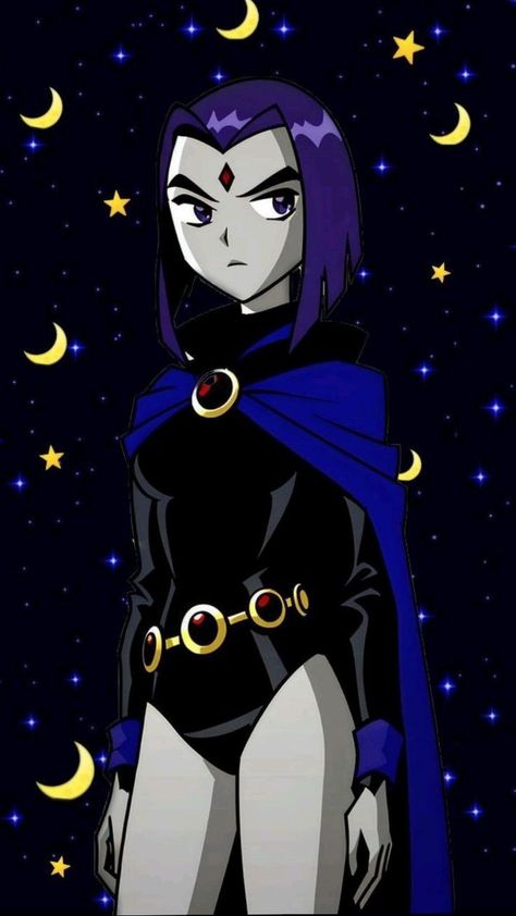 Raven Drawing Teen Titans Fanart, Raven Wallpaper Titans, Raven Fanart Teen Titans, Raven Aesthetic Wallpaper, Vampires Lair, Raven Titan, Raven Cartoon, Teen Titans Wallpaper, Teen Titans Outfits