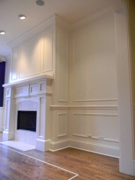 Wainscoting Ideas for Living Room | ... Mantel with Wainscoting and Crown Moulding transitional-living-room Picture Frame Wainscoting, Wainscoting Nursery, Custom Fireplace Mantels, Wainscoting Hallway, Wainscoting Ideas, Wainscoting Kitchen, Wainscoting Bedroom, Dining Room Wainscoting, Wainscoting Styles