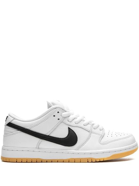 Nike SB Dunk Low "White Gum" sneakers Always making the classic design look simple, the original skateboarding shoe from Nike SB is back. This pair arrives in a white and black colourway and, as per usual, complete with a contrasting Swoosh logo on the sides for a recognisable look. Bktherula Aesthetic, Nike Dunk Lows, Nike Tenis, Podcast Marketing, Nike Sb Dunk Low, Nike T, Planet People, Sb Dunk Low, Nike Sb Dunks Low