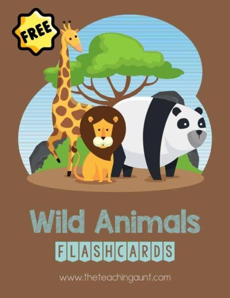 Wild Animals Flashcards - The Teaching Aunt Zoo Animal Flashcards Free Printable, Wild Animals Flashcards, Letter Flashcards, Animal Movement, Animal Flashcards, Dangerous Animals, Alphabet Flashcards, Preschool Printable, Cute Letters