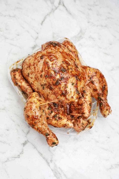 Whole Chicken Marinade For The Grill, Whole Chicken Marinade Recipes, Marinade For Whole Chicken, Roast Chicken Marinade, Oven Baked Whole Chicken, Whole Chicken Marinade, Baked Chicken Marinade, Sunday Roast Chicken, Chicken Wing Seasoning