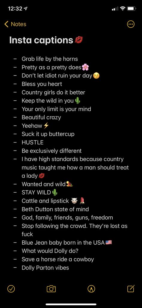 Western Instagram Bio Ideas, Bf Gf Captions For Instagram, Cute Western Quotes Short, Country Selfie Captions, Asthetic Ig Bio Ideas, Punchy Instagram Bio, Captions For Country Pictures, Cute Western Instagram Captions, Concert Instagram Captions Country