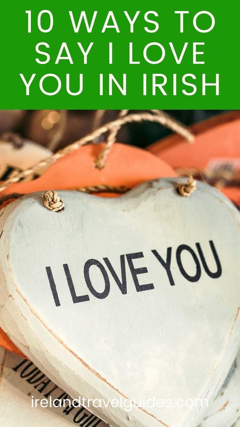 Do you want to learn how to say I love you in Irish? Irish is one of the few languages in the world that has a rich history and accurately portrays Irish culture. The language, often known as Erse or Gaelic, is one of the national languages of Ireland. Its origins can be traced back... Read the Post The post 10 Ways To Say I Love You In Irish appeared first on Ireland Travel Guides. Irish Sayings Gaelic, Irish Memorial Ideas, Irish Words And Meanings, Irish Quotes Tattoos, Short Irish Sayings, Irish Drinking Quotes, Irish Quotes Gaelic, Gaelic Sayings, Irish Love Quotes