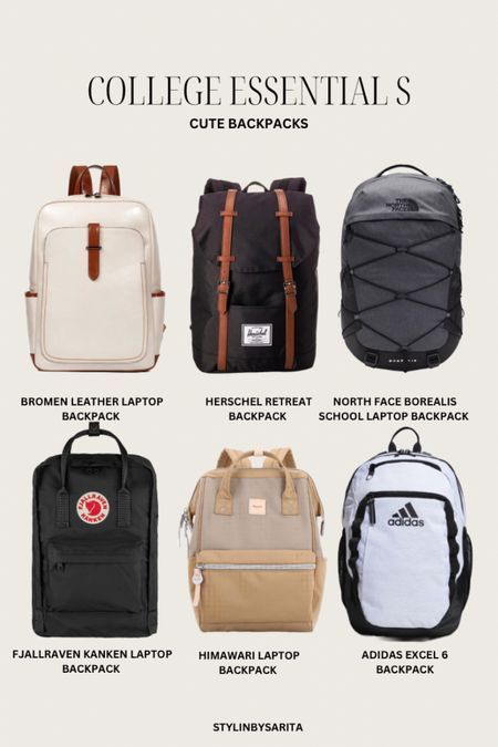 Aesthetic Backpack For College, College Aesthetic Backpack, Backpack For College Student, Backpacks For University, Aesthetic Bags For College, Uni Backpack Aesthetic, College Outfits Backpack, College Bag Essentials Student, Leather Backpack Aesthetic