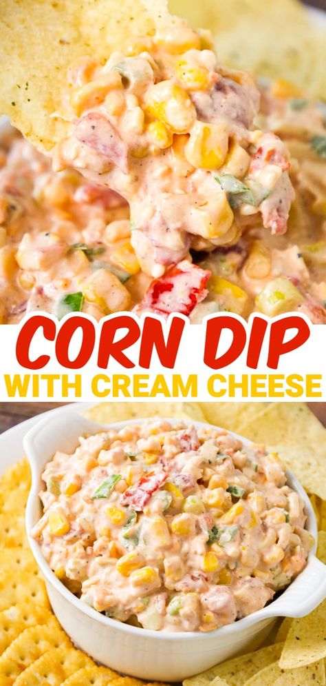 Side Dips Food, Best Cold Dips For Parties Appetizers, Football Chip Dip, Chip Dip Recipes With Sour Cream, Corn Dips Cold, Sour Cream And Rotel Dip, Best Cold Chip Dips, Rotel Chicken Dip, Dips To Make With Cream Cheese