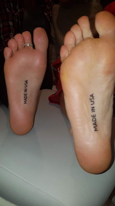 America Tattoos Women, Small Usa Tattoo, Bottom Foot Tattoo, Inside Of Foot Tattoo, Small Punchy Western Tattoos, Usa Tattoo Ideas Small, Western Foot Tattoo, Toes Tattoos For Women, Bottom Tattoos For Women