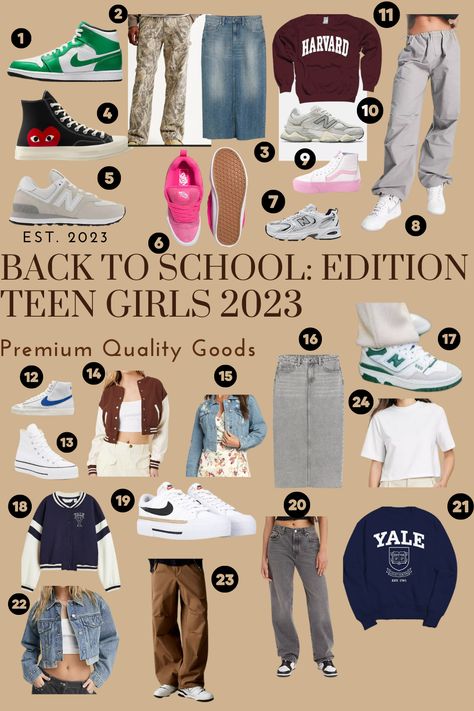 Back To School Outfit Trends For Girls 2023… 2023 School Outfits Trends, 2023 Middle School Trends, Back To School Style 2023, Teen Fashion Outfits 2023, 2023 Back To School Trends, Teen Girl Fashion Trends 2023, Teen Trends 2024, Back To School Fashion 2023, Back To School 2023 Trends