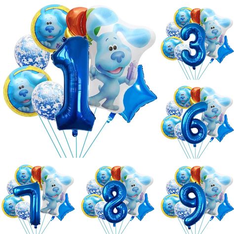 Blue's Clues Blue Dog Birthday Decoration Balloon Blue Party Supplies Foil Balloon for Baby Shower Blue Clues, Blue's Clues Birthday Party, Dog Balloon, Decoration Balloon, Blue's Clues, Blue Foil, Blues Clues, Blue Party, Blue Dog