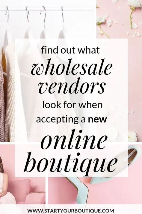 Starting an online boutique? To open an online boutique you need to have inventory. Find out what wholesale suppliers vendors look for when accepting a new online boutique. Click through to read the blog post! Boutique Western, Online Boutique Business, Starting An Online Boutique, Vendor List, Wholesale Boutique Clothing, Boutique Inspiration, Wholesale Vendors, Boutique Wholesale, Western Boutique