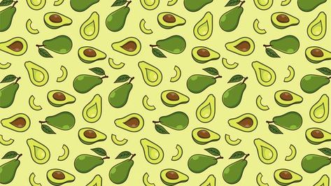 Avocado Background, Avocado Pattern, Fruits Pattern, Vegetable Cartoon, Avocado Fruit, Kawaii Illustration, Food Patterns, Cute Gel Nails, Striped Background