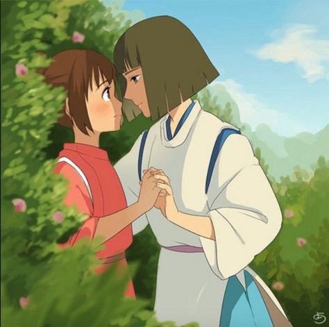 Chihiro and Haku Chihiro Cosplay, 하울의 움직이는 성, Studio Ghibli Fanart, Personajes Studio Ghibli, Studio Ghibli Background, Chihiro Y Haku, Studio Ghibli Characters, Ghibli Artwork, Howl’s Moving Castle