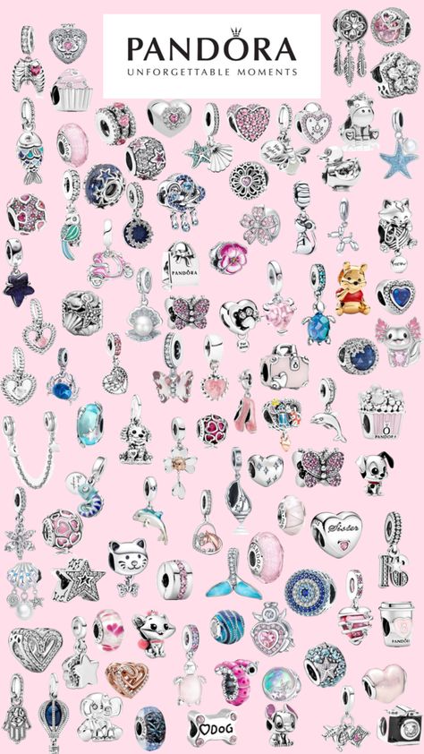 Pandora Charms Pink, Pandora Bracelet Charms Ideas, Pandora Bracelet Designs, Pandora Armband, Pandora Jewelry Charms, Pandora Pink, Pandora Disney, Jewelry Accessories Ideas, Pandora Bracelet Charms