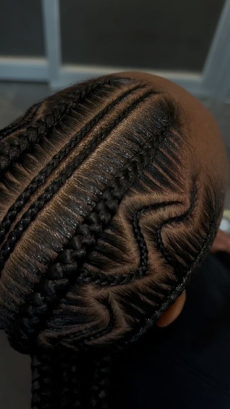 Instagram Cool Men’s Braids, Two Braids Men Black, Braided Letters In Hair, Undercut Braids Men, Braids On Studs, Braids With Fade Kids, Men Hairstyles Black Man, Hairstyles For Black Men With Long Hair, Straight Backs Men