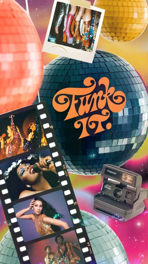 Disco Funk Aesthetic, Funk Music Aesthetic, Funk Aesthetic 70s, Disco Moodboard, Funk 70s, Disco Branding, 70s Disco Aesthetic, Disco Party Poster, Funk Aesthetic