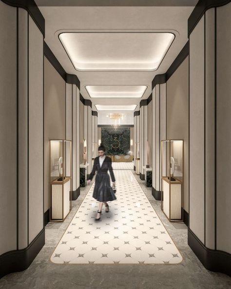 Hotel Corridor Design, Lift Lobby, Interior Hotel, Interior Kantor, Hotel Corridor, Lobby Interior Design, Corridor Design, Appartement Design, Lobby Interior