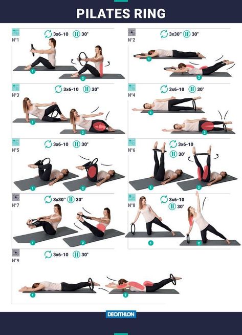 Ring Workout, Pilates Ring Exercises, Pilates Barre Workout, Pregnancy Pilates, Pilates Workout Plan, Pilates Workout Routine, Pilates Routine, Pilates Moves, Pilates Reformer Exercises