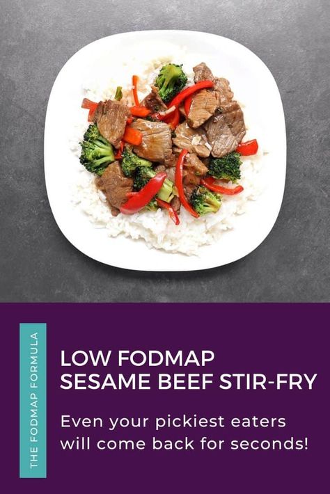 Fodmap Dinner Recipes, Stir Fry Dinner, Stir Fry Beef, Fodmap Dinner, Easy Low Fodmap, Fodmap Lunch, Fodmap Recipes Dinner, Low Fodmap Recipes Dinner, Sesame Beef