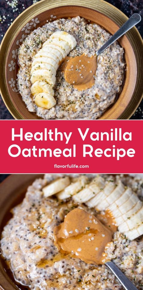 Start with an easy oatmeal base using this healthy oatmeal recipe. Add chia oats for extra nutrition and enjoy a creamy vanilla oatmeal that’s full of oatmeal flavors. It’s an easy yummy breakfast you’ll love every morning. Make Ahead Oatmeal Breakfast, Crock Pot Oatmeal Recipes, Pregnancy Oatmeal Recipes, Warm Oatmeal Recipes, Meal Prep Oatmeal, Ways To Make Oatmeal, Gluten Free Oatmeal Recipes, Oatmeal Recipes Crockpot, Oatmeal With Almond Milk