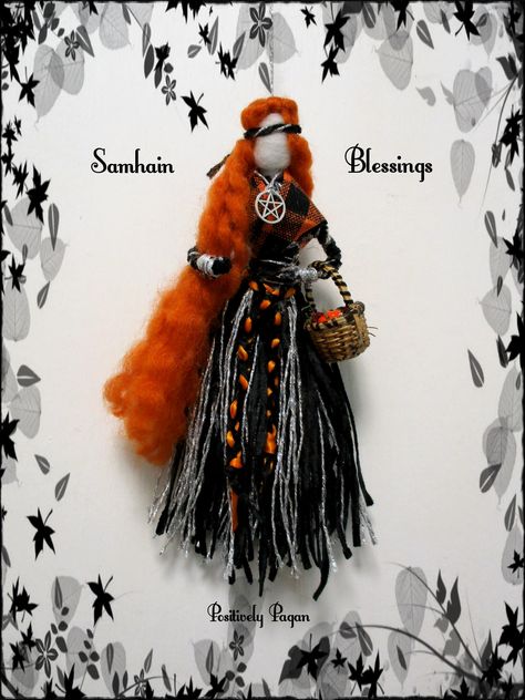 Spirit Dolls Pagan, Witch Doll Sewing Pattern, Goddess Dolls Diy, Hocus Pocus Yarn Dolls Diy, Witch Doll Patterns To Sew, Diy Pagan Crafts, Spirit Dolls How To Make A, Witch Poppet, Samhain Crafts