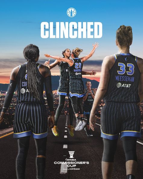 Chicago Sky on Twitter: "Good news, #skytown: We. Are. IN! After the Mystics defeated the Sun earlier today, we’ve officially clinched our spot in the #CommissionersCup Championship Game!… https://t.co/rQ3MHJvJHd" Soccer Poster, Sports Graphic Design, Championship Game, Wnba, Girls Rock, Ncaa, Good News, The Sun, Chicago