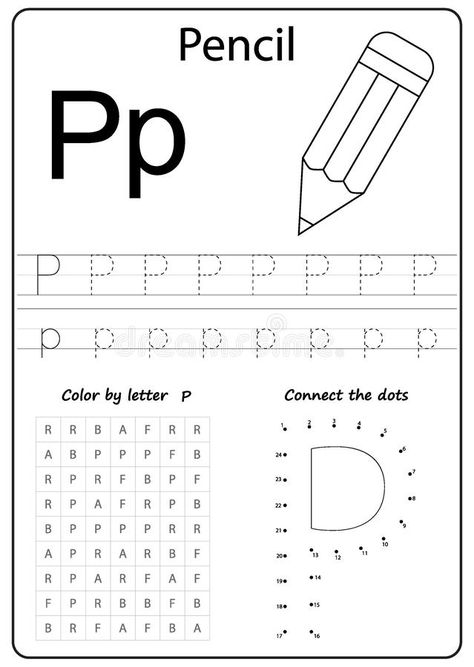 Writing Letter P. Worksheet. Writing A-Z, Alphabet, Exercises Game For Kids. Stock Vector - Illustration of decoration, alphabet: 125775285 P Worksheet, Letter Writing For Kids, Letters Illustration, Letter P Worksheets, Letter Worksheets For Preschool, Abc Worksheets, Alphabet Worksheets Kindergarten, Preschool Alphabet, Letter Tracing Worksheets