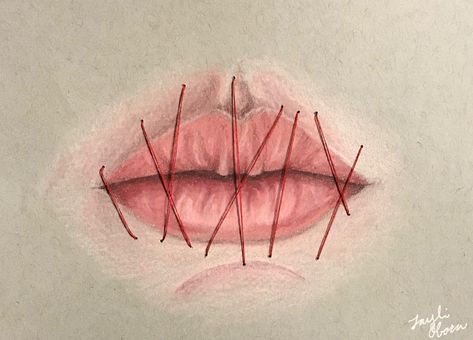 Colored pencil mouth drawing prismacolor mixed media drawing ap art portfolio Ap Art Portfolio, Drawing Prismacolor, Mixed Media Drawing, Media Drawing, Mouth Drawing, Meaningful Drawings, Deep Art, Identity Art, A Level Art