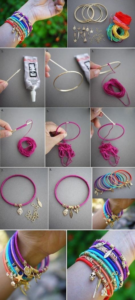 Diy Jewelry To Sell, Bracelets Handmade Diy, Bracelet Craft Diy, Diy Jewelry Unique, Making Bracelets, Diy Jewelry Inspiration, Jewelry Organizer Diy, Diy Bracelets Easy, Diy Bracelet Designs