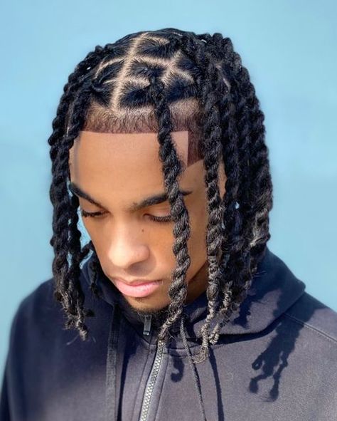 Dread Plaits Men, Dreadlock Hairstyles Men Dreads Styles, Types Of Dreads Men, Braided Starter Locs, Two Strand Locs Men, Locs For Boys, 4 Strand Twist Locs, Cornrolls Hairstyles Braids Men, Twist Out Locs