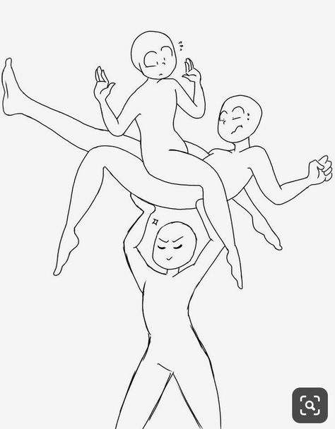 Drawing Poses Group, Poses Group, Group Pose, Mirio Togata, Tamaki Amajiki, Body Pose Drawing, Drawings Of Friends, Drawing Templates, Funny Drawings