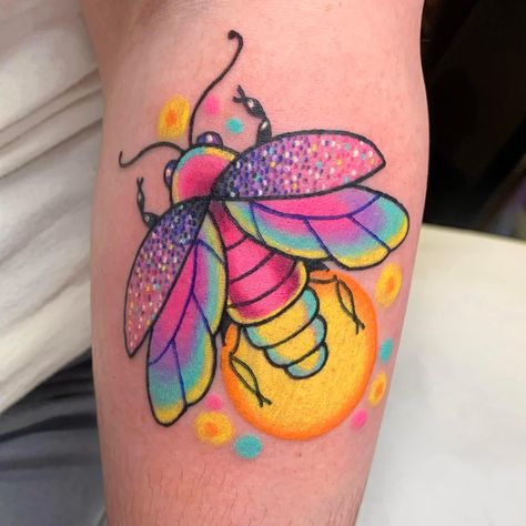 Pastel Tattoos, Firefly Tattoo, Bright Tattoos, Bug Tattoo, Unicorn Tattoos, Meaningful Tattoo, Kawaii Tattoo, Sweet Tattoos, Cute Little Tattoos