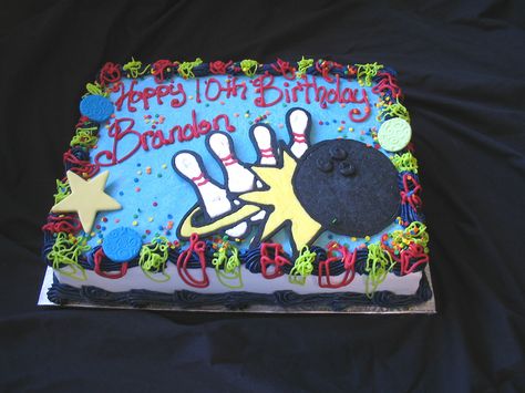 https://flic.kr/p/6LwQjR | Bowling Sheet cake blue and red Bowling Cake, 8th Birthday Cake, Bowling Birthday Party, Teen Cakes, Bowling Birthday, Buttercream Fondant, Birthday Sheet Cakes, Cinderella Cake, Happy 10th Birthday