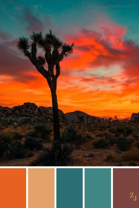 Sedona Sunset Scheme. Joshua Tree Color Palette, Desert Sunset Color Palette, Dawn Color Palette, Color Palette Desert, Wedding Colors Palette, Desert Color Palette, Sedona Sunset, Sunset Color Palette, Sunset Desert