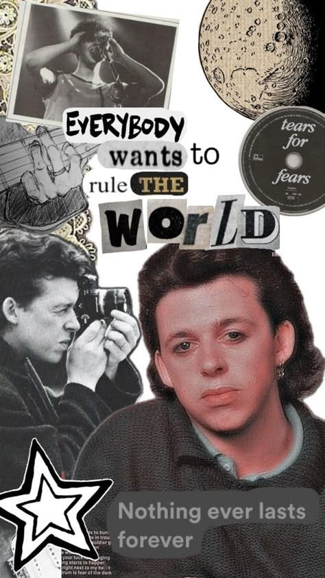 tears for fears collage Tears For Fears Posters, Tears For Fears Concert, Kaylee Core, Music Wallpapers, Roland Orzabal, College Walls, Fear Of The Dark, Tears For Fears, Music Taste