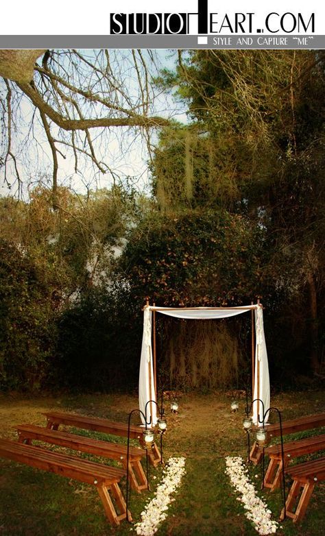 nice backyard wedding on a budget best photos Backyard Wedding On A Budget, Wood Benches, Backyard Wedding Ceremony, Diy Backyard Wedding, Small Backyard Wedding, Wedding Ceremony Ideas, Wedding On A Budget, Wedding Planning On A Budget, Yard Wedding