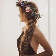 crown braid wedding - Brave Search Crown Braid Wedding, Messy Braided Hairstyles, Hairstyles With Flowers, Hairstyle For Prom, Hairstyle Braid, Elegant Hairstyle, Flower Braids, Bridal Braids, Side Braid Hairstyles