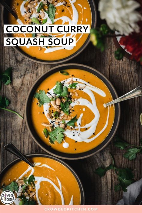 Butternut Soup Vegan, Thai Coconut Curry Butternut Squash Soup, Thai Curry Butternut Squash Soup, Butternut Coconut Soup, Indian Butternut Squash Soup, Coconut Curry Butternut Squash Soup, Barbados Dishes, Mcas Recipes, Butternut Squash Curry Soup