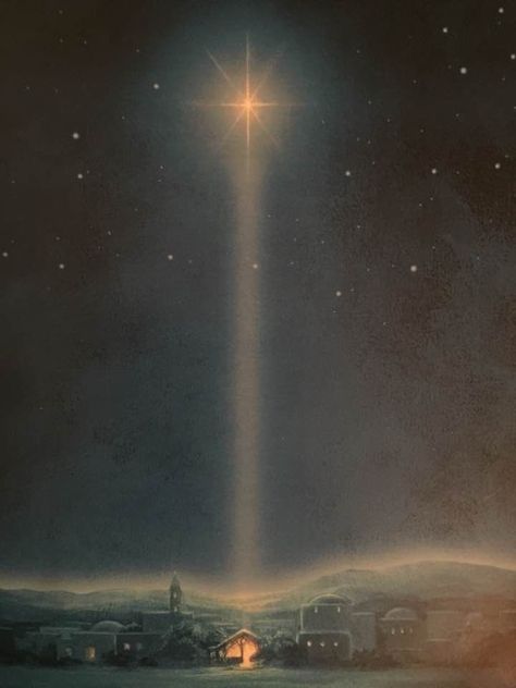 Merry Christmas Nativity Scene Wallpaper, Christ Is Born Wallpaper, Biblical Times Aesthetic, Jesus In A Manger Pictures, Biblical Paintings Aesthetic, Star Of Bethlehem Painting, Bethlehem Aesthetic, Nativity Aesthetic, A Night In Bethlehem Ideas