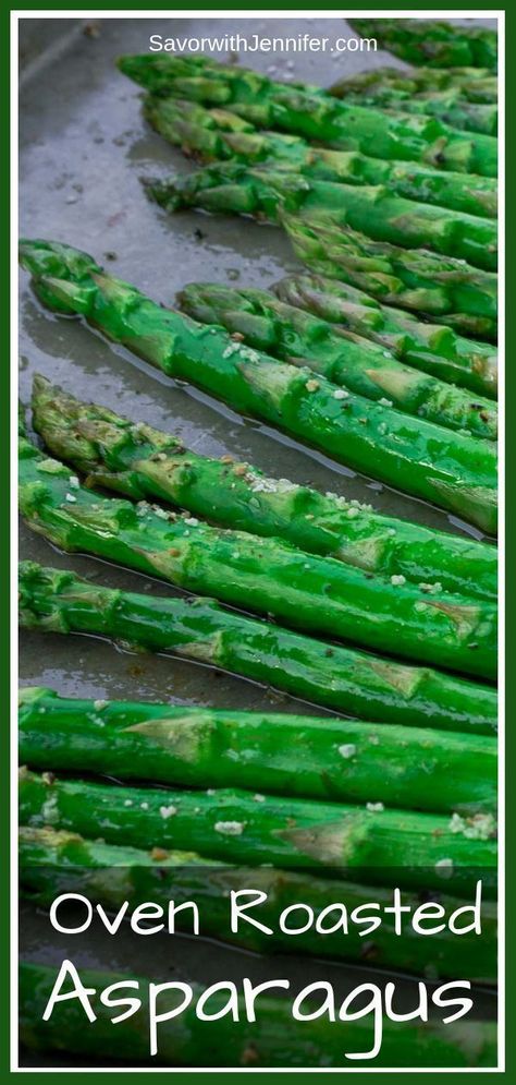 Simplicity at it’s best.  Oven Roasted Asparagus shows off these tender, crisp spears to perfection. #savorwithjennifer #asparagus #asparagusrecipes #roasted #sheetpan #vegetablerecipes Sour Cream Blueberry Muffins, Italian Sausage Sandwich, Sour Cream Muffins, Fresh Peach Pie, Oven Roasted Asparagus, Sausage Sandwiches, Sour Cream Pound Cake, Grilled Chicken Thighs, Vegan Thanksgiving Recipes