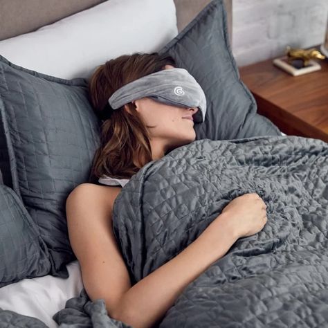 Sink Into A Great Night Of Sleep With The Weighted Sleep Mask. Using The Same Deep Touch Pressure Stimulation As The Gravity Blanket, The Patented Weighted Sleep Mask Primes Your Body For Sleep By Blocking Light And Distributing Light Touch Across Key Relaxation Pressure Points And Allows You To Fall Asleep Faster And Sleep More Deeply. Velcro Closure For Adjustable Fit. Gray Color Brand New Unisex For Men Or Women. Weighted Sleep Mask, Night Bed, Gravity Blanket, Teen Halloween, Sleep More, Go To Bed Early, Make Blanket, Sleep Aid, People Sleeping