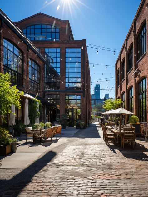 Vintage Industrial Loft Design: Living in the Heart of Denver Industrial Penthouse Exterior, Loft Building Exterior, Old Industrial Buildings, Industrial Apartment Exterior, Industrial Apartment Building, Loft Exterior Design, Loft Apartment Exterior, Apartment Complex Exterior, Industrial Building Exterior