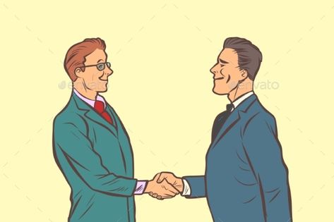 Two Businessmen Shaking Hands #Businessmen, #Shaking, #Hands Shaking Hands Drawing, Cartoon Pop Art, Cartoon Pop, Retro Vector Illustration, Pop Art Retro, Shaking Hands, Comic Cartoon, Hand Drawing Reference, Retro Vector