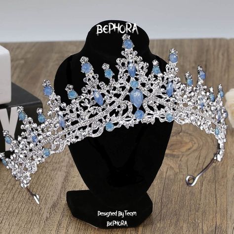 Material:Rhinestone, Crystal 👑Surface length of 15 cm and a crown height of 7 cm Black Friday & Christmas, End of the year Final sale 🎁  (Limited Stock!) 🍓PROMO 1: Buy ANY Headpiece get a $22 Nail set For FREE  🍓PROMO 2: Buy total over $99 GET a $50 Crown For FREE  🎊 (Random Surprise Present Pack - Handpicked Mystery Items, Ideal for Gift-Giving, Delightful Surprise with Every Order) 👑Luxury bridal Crown encrusted with crystals, this royal wedding headpiece is perfect for your special day Crowns For Quinceanera Blue, Quinceanera Blue Crown, Cinderella Quinceanera Crown, Quinceanera Ocean Theme, Baby Blue Quince Decorations, Light Blue Quince Crown, Quince Crowns Blue, Light Blue Quinceanera Ideas, Light Blue Crown