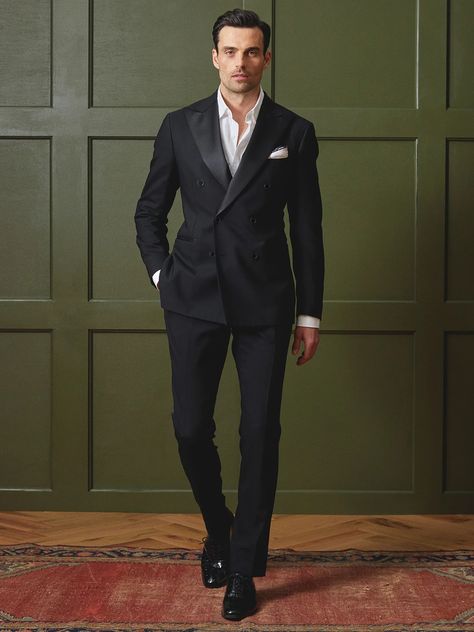 Double Breasted Blazer Men, Black Double Breasted Suit, Double Breasted Suit Men, Suit For Men Wedding, Double Breasted Tuxedo, Two Is Better Than One, Black Suit Men, Black Suit Wedding, Black Tie Suit