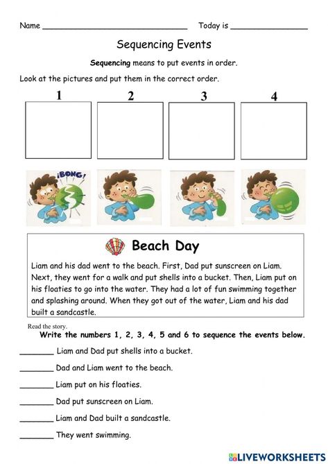 Sequence Of Events Kindergarten, Story Sequencing Worksheets Grade 1, Sequencing Worksheets 2nd, Sequencing Story Activities, Sequence Events Worksheet, Sequencing Events Worksheet Kindergarten, Sequencing Activities 1st Grade, Sequence Pictures For Story Writing, First Next Then Last Template