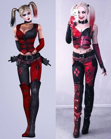 Emo Halloween Costumes, Harley Quinn Disfraz, It Cosplay, Harley Quinn Halloween Costume, Jester Costume, Love Live Cosplay, Harley Quinn Halloween, Joker Costume, Harley Quinn Costume