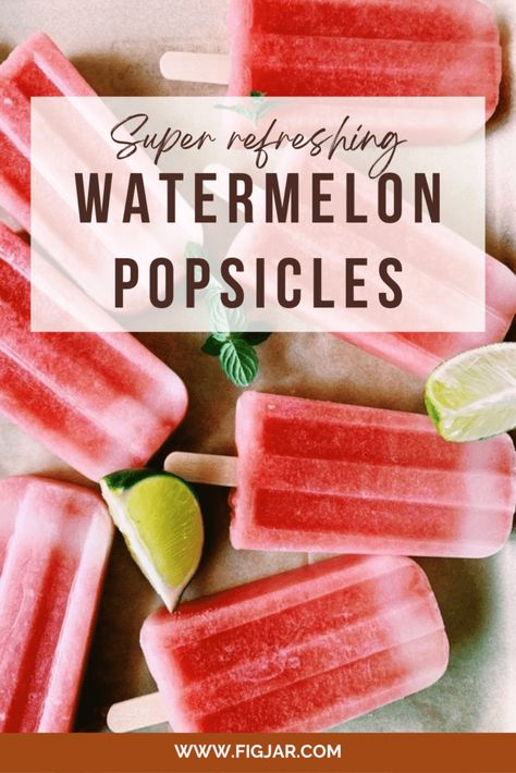 Diy Watermelon Popsicles, Watermelon Popsicle Recipes, Mint Popsicles, Watermelon Popsicles Recipe, Summer Popsicle Recipes, Diy Popsicles, Berry Popsicles, Pudding Pops, Watermelon Festival