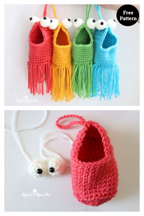 Yip Yips Hanging Basket Free Crochet Patterns Crochet Zig Zag, Crocheted Purses, Crochet Keychains, Chic Bob, Yip Yip, Bags Patterns, Quick Crochet Patterns, Crochet Keychain Pattern, Stitch Crochet