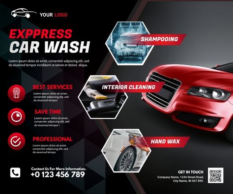 Customize 1,070+ Car Wash Flyer Templates | PosterMyWall Car Service Banner Design, Car Repair Service Ads, Car Wash Detailing, Car Wash Banner Design, Car Wash Flyer Design, Car Wash Posters Ideas Diy, Car Service Poster, Car Wash Logo Design Ideas, Car Wash Posters Ideas