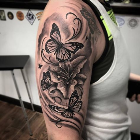 Background Shading Ideas For Tattoos, Tattoo Shading Background, Tattoo Background Shading Ideas, Flower Shaded Tattoo, Butterfly Tattoo Shading, Shade Tattoo Ideas, Tattoo Ideas With Shading, Shading Tattoo Background, Shading For Tattoos